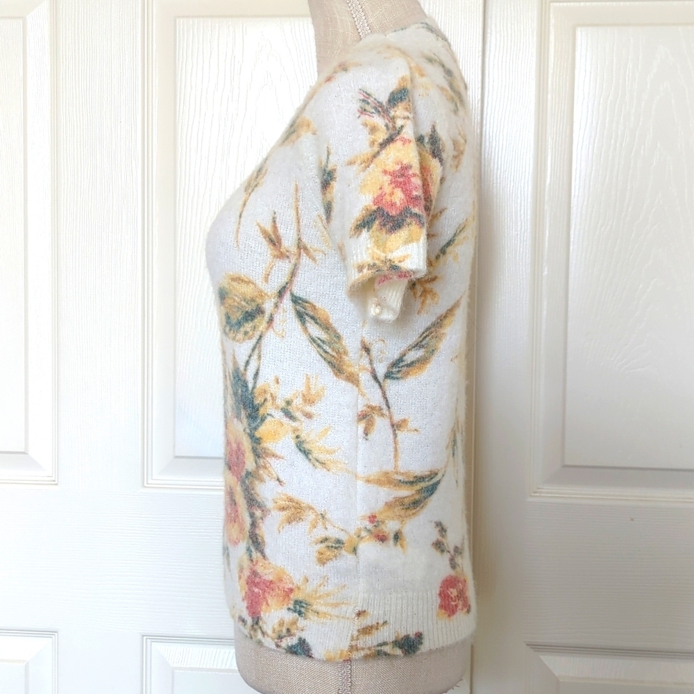 Joie Floral Short Sleeve Sweater - Picture 3 of 6